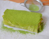 Foto langkah ke 5 dari resep Matcha Towel Crepe Roll Cake.