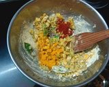 A picture of step 2 of Zunka (Maharashtrian recipe).