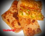 A picture of step 6 of Schezwan Cheese Paratha.