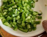 A picture of step 6 of Paneer Capsicum Masala.
