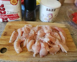 Foto del paso 3 de la receta: Pechuga de pollo con pimientos y sésamo