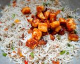 A picture of step 8 of Paneer fried rice for kids.