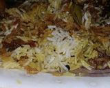 A picture of step 11 of Aloo biryani.
