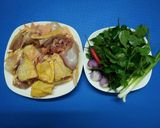 Hình bước làm 1 của món Canh gà lá giang