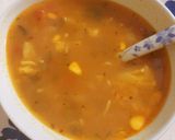 A picture of step 4 of Maggi vegetable soup.