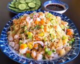Hình bước làm 8 của món Cơm chiên hải sản