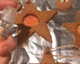 A picture of step 4 of Edible ginger bread Christmas decorations.