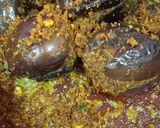 A picture of step 7 of Stuffed Brinjal Masala Fry.