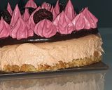 A picture of step 6 of Cranberry cream chesse chocolate dessert.
