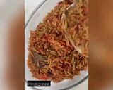 A picture of step 5 of Arabian (beetroot & carrot) rice.