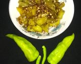 A picture of step 6 of Special fry green chillies.