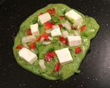 A picture of step 3 of Green Moong Dal Palak Paneer Uttapam/Savory Moong Pancake With Spinach and Paneer.