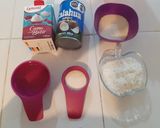 Foto del paso 1 de la receta: Panna cotta de coco 🥥 con coulis de durazno 🍑