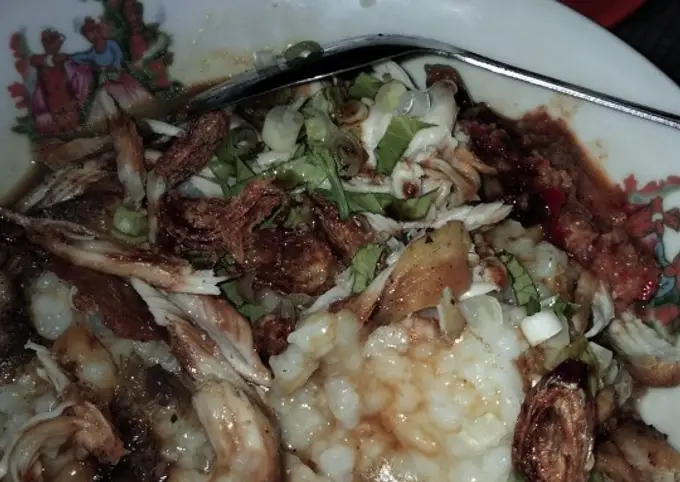 Langkah-langkah untuk membuat Cara membuat Bubur ayam rumahan