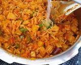 A picture of step 5 of Gujarati khada bhat.