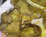 A picture of step 4 of Muglai beef with gravy.