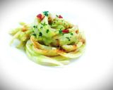 A picture of step 4 of Squid Spaghetti with Zucchini Cream.
