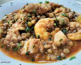 Foto del paso 9 de la receta: Lentejas con bacalao y langostinos
