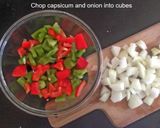 A picture of step 1 of Capsicum Fry.