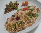 A picture of step 8 of Vegetables Rice.
