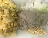 Foto del paso 1 de la receta: 325. Espaguetis con salsa de tofu y manzanas (vegetariano) (principal pasta)
