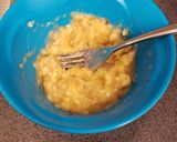 A picture of step 1 of Silver dollar vegan pancakes.