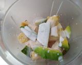 A picture of step 3 of Banana,avocado, pineapple smoothie#favoriteeasterrecipe.