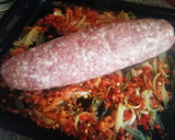 Foto del paso 9 de la receta: Rollo de carne rellena de chorizo en salsa al horno