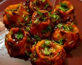 A picture of step 13 of DEVIL MOMOS | SPICY VEGETABLE MOMO IN Chilli GARLIC SAUCE.