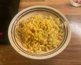 A picture of step 2 of Creamy perfect buldak ramen.