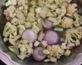 A picture of step 1 of Aloo gobhi.