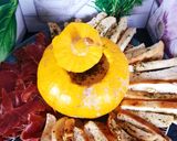 Une image de l'étape 6 de Potiron garni à la fondue savoyarde et sa fondu de potiron au jambon 😋#halloween 😱.