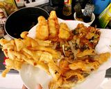 รูปขั้นตอนการทำที่ 4 ของ อุด้งเทมเปกรอบทูโทน (น้ำดำ) Two-tone crispy udon tempeh