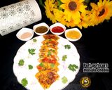 A picture of step 6 of Peri-Peri Corn Masala Gram Flour Pan Cake With & Without cheese.