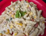 A picture of step 6 of White sauce pasta.