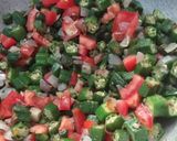 A picture of step 3 of Onion-Bhindi (okra) Sabji.