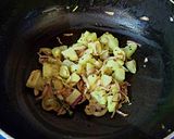 A picture of step 4 of Bhindi Shorshe/Sarson.