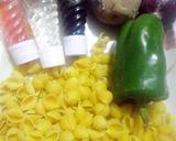 A picture of step 1 of Hot and Dry Macroni.