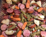 A picture of step 7 of Kielbasa with Veggies.