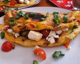 Foto del paso 3 de la receta: Tortita de maíz con queso feta y bacon