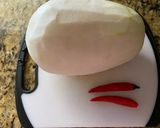 A picture of step 1 of Pickled Daikon Radish in Fish Sauce.