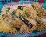 A picture of step 8 of Leftover Chicken Karai Baryani.