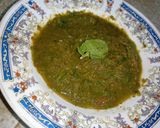 A picture of step 4 of Hari Chutney.