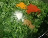 A picture of step 4 of Methi bhaji.
