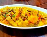 A picture of step 2 of Scallion and Dried Anchovy Breadfruit Soup (Creative Recipe).