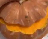 Hình bước làm 2 của món Flan bí đỏ