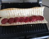 Une image de l'étape 3 de Toast turc au sucuk +œuf et mozzarella.