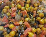 A picture of step 6 of Chole veggie salad.