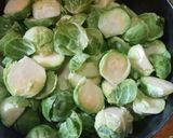 A picture of step 1 of Roasted Bacon and Brussels Sprouts.