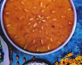 A picture of step 9 of Halawani Basbousa with Nuts 😋👌.